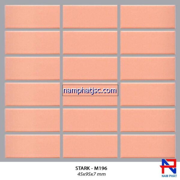 Gạch thẻ China ốp tường đen men mờ kích thước 45x95mm NPM196
