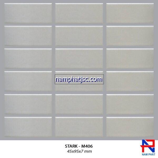 Gạch thẻ China ốp tường đen men mờ kích thước 45x95mm NPM406