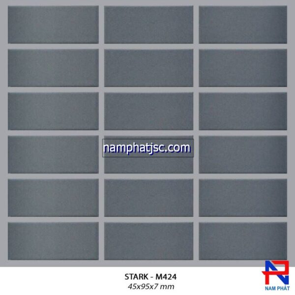 Gạch thẻ China ốp tường men mờ kích thước 45x95mm NPM424