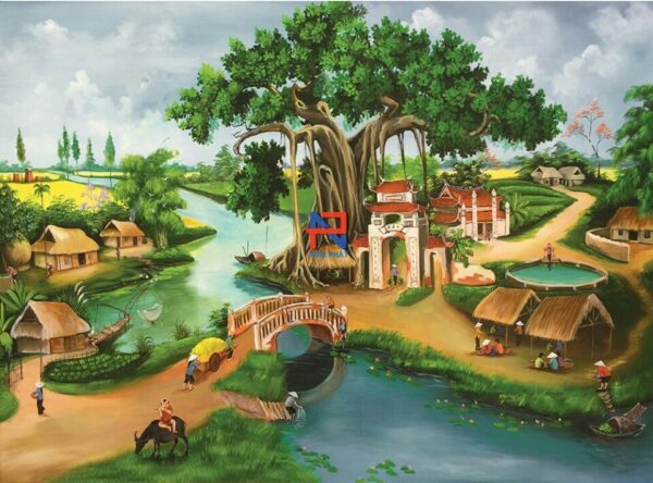 Gạch Tranh 3D Đồng Quê DGT3D02