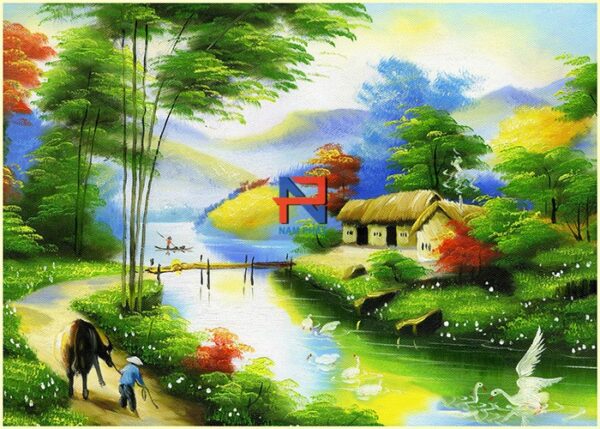 Gạch Tranh 3D Đồng Quê DGT3D05