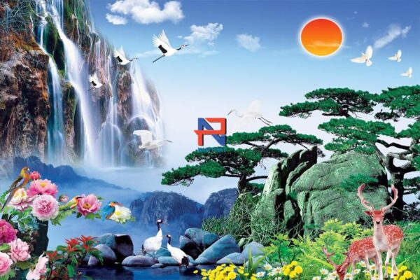 Gạch Tranh 3D Thác Nước - GT3D01