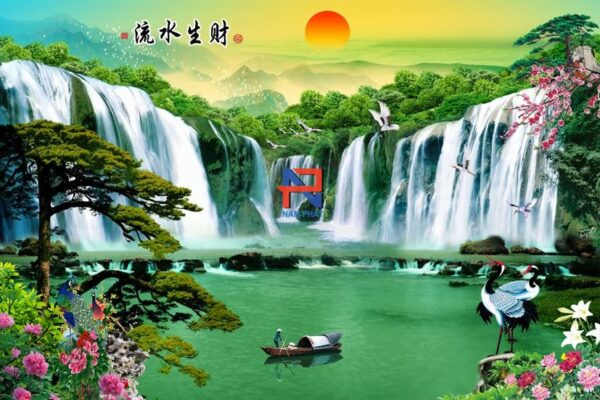 Gạch Tranh 3D Thác Nước - GT3D03